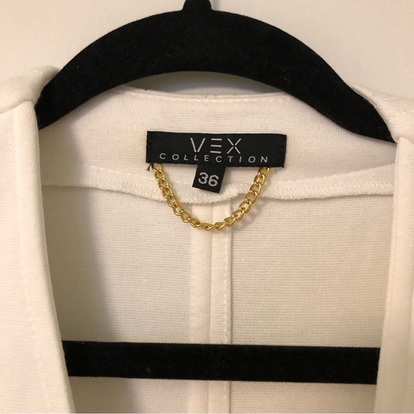 Vex Collection White Open Front Sweater Jacket - Picture 3 of 8